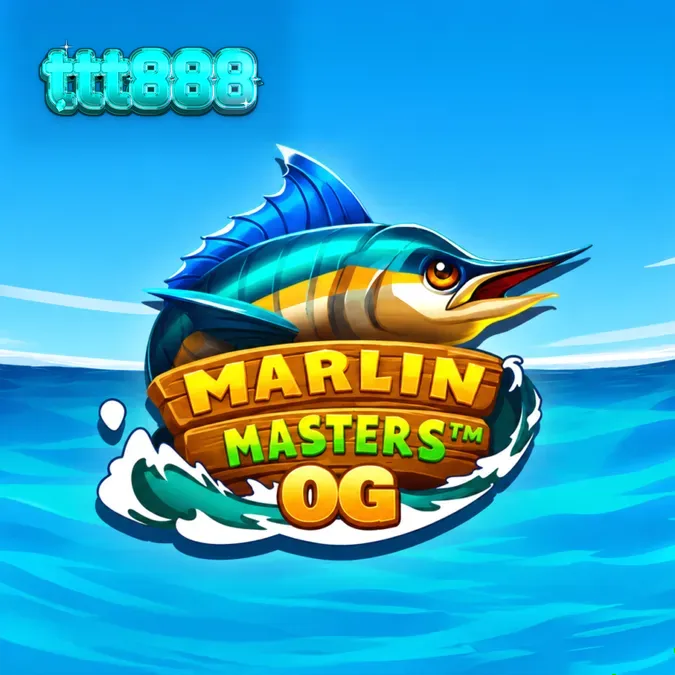 Tampilan visual permainan slot bertema memancing Marlin Masters OG